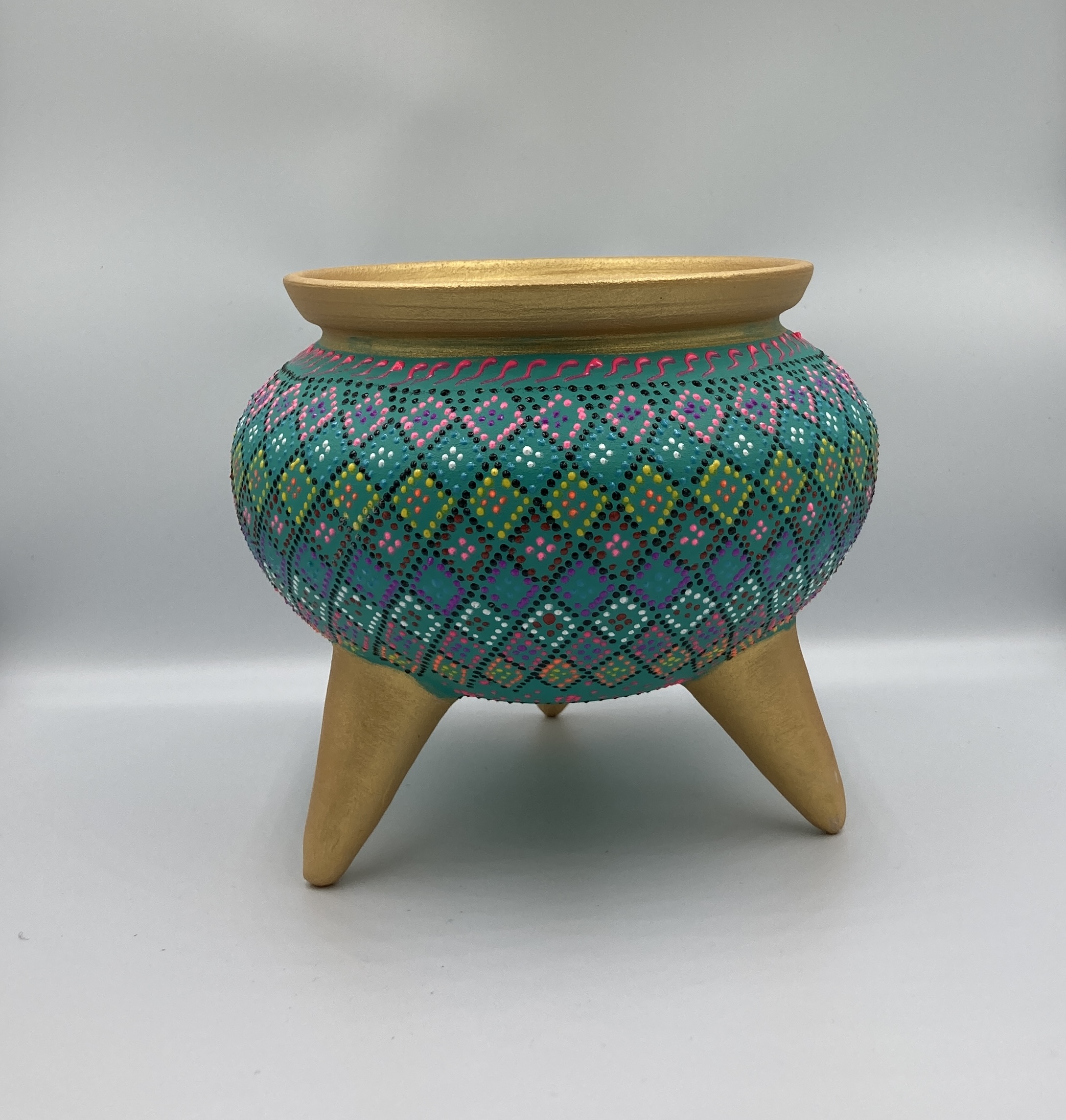 Green ceramic candy jar - Image 3